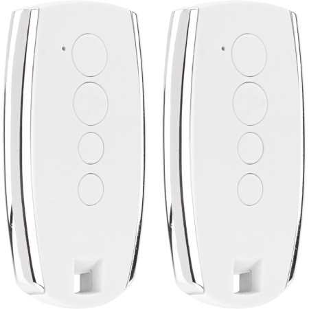 Lot de 2 télécommandes de porte de garage pour King Gates Stylo 4K et Stylo 2K 433 MHz Blanc